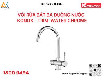 Vòi rửa bát Konox ba đường nước Trim-Water Chrome